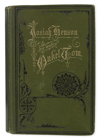 (NARRATIVES.) HENSON, JOSIAH. Wirklische Lebensgeschichte des Unkels Tom in Frau Beecher-Stowe’s “Onkel Tom’s Hutte